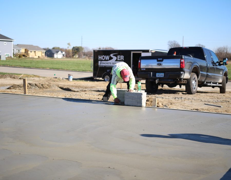 Residential development concrete flatwork in Huxley Iowa