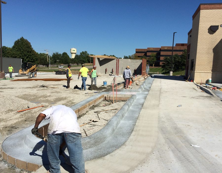 Concrete sidewalk and trail work