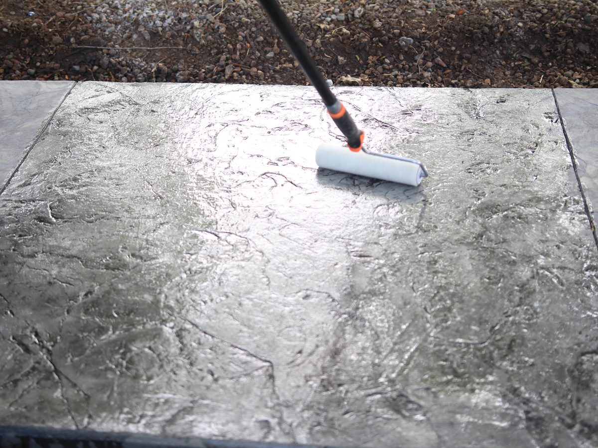 Decorative stamped concrete